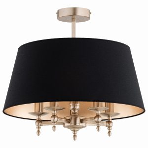 Lampa wisząca złoto-czarna ROKSANA 5xE14x10W wym: 46x50x50 cm Alfa 836157 Lampa wisząca złoto-czarna ROKSANA 5xE14x10W wym: 46x50x50 cm Alfa 836157