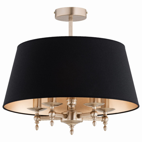 Lampa wisząca złoto-czarna ROKSANA 5xE14x10W wym: 46x50x50 cm Alfa 836157