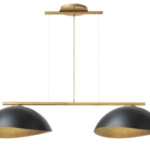 Lampa wisząca złoto-czarna Solar 2xE27x15W wym: 90x125x48 cm Sigma Lighting 841618