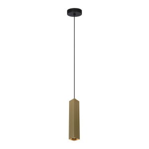 Lampa wisząca złoto-czarna TECNO 1xGU10x10W wym: 130×5,8×5,8 cm Italux 845668