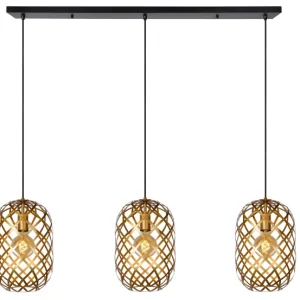Lampa wisząca złoto-odcienie złota-czarna WOLFRAM 3xE27x60W Lucide 850356 Lampa wisząca złoto-odcienie złota-czarna WOLFRAM 3xE27x60W Lucide 850356