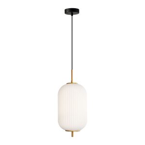 Lampa wisząca złoto-opalowy-czarna OLMETO 1xE27x10W Italux 854514 Lampa wisząca złoto-opalowy-czarna OLMETO 1xE27x10W Italux 854514