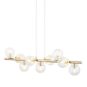 Lampa wisząca złoto-przezroczysta AVOLA 9xG9x12W Sigma Lighting 841686 Lampa wisząca złoto-przezroczysta AVOLA 9xG9x12W Sigma Lighting 841686