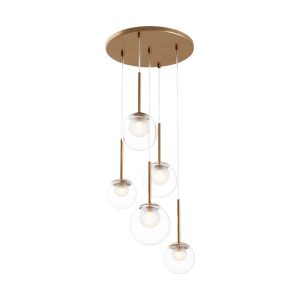 Lampa wisząca złoto-przezroczysta Basic form 5xG9x20W Maytoni 849276 Lampa wisząca złoto-przezroczysta Basic form 5xG9x20W Maytoni 849276