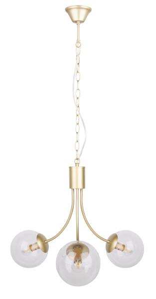 Lampa wisząca złoto-przezroczysta DANI 3xE14x40W Candellux 924487