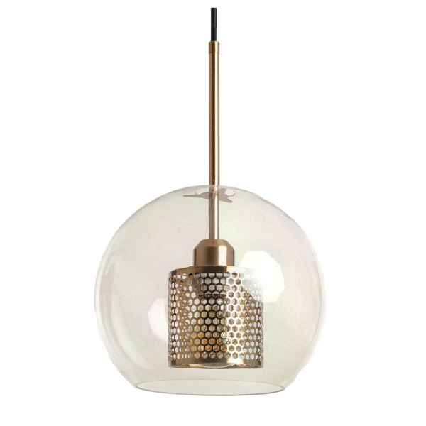 Lampa wisząca złoto-przezroczysta Nobile 1xE27x40W Abruzzo 852228