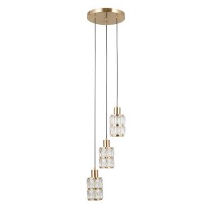 Lampa wisząca złoto-przezroczysty ALMA 3xE27x40W wym: 120x26x26 cm Italux 836162 Lampa wisząca złoto-przezroczysty ALMA 3xE27x40W wym: 120x26x26 cm Italux 836162