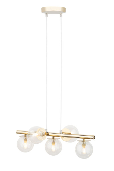 Lampa wisząca złoto-przezroczysty AVOLA 5xG9x12W Sigma Lighting 841636
