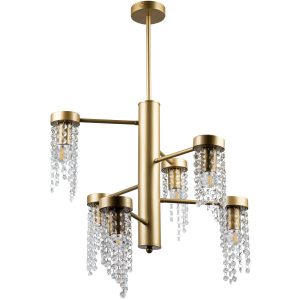 Lampa wisząca złoto-przezroczysty GEA 6xE27x20W wym: 85x34x50 cm Polux 852662 Lampa wisząca złoto-przezroczysty GEA 6xE27x20W wym: 85x34x50 cm Polux 852662