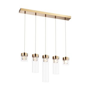 Lampa wisząca złoto-przezroczysty GEM 5xG9x28W wym: 162x91x11 cm Zuma Line 850866 Lampa wisząca złoto-przezroczysty GEM 5xG9x28W wym: 162x91x11 cm Zuma Line 850866