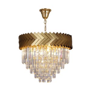 Lampa wisząca złoto-przezroczysty LYON 9xE14x40W Zuma Line 860045 Lampa wisząca złoto-przezroczysty LYON 9xE14x40W Zuma Line 860045