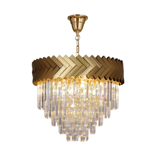 Lampa wisząca złoto-przezroczysty LYON 9xE14x40W Zuma Line 860045