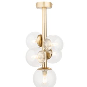 Lampa wisząca złoto-przezroczysty PERLA LUX 5xG9x12W Sigma Lighting 838100 Lampa wisząca złoto-przezroczysty PERLA LUX 5xG9x12W Sigma Lighting 838100