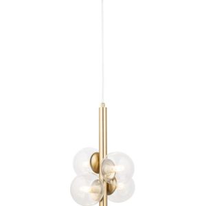 Lampa wisząca złoto-przezroczysty PERLA LUX 5xG9x12W Sigma Lighting 837833 Lampa wisząca złoto-przezroczysty PERLA LUX 5xG9x12W Sigma Lighting 837833