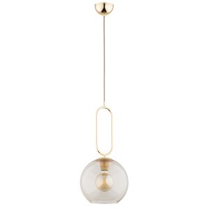 Lampa wisząca złoto-przezroczysty VAVIL 1xE27x15W wym: 95x25x25 cm Alfa 837396 Lampa wisząca złoto-przezroczysty VAVIL 1xE27x15W wym: 95x25x25 cm Alfa 837396