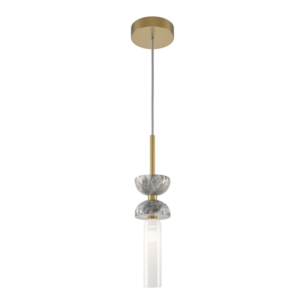 Lampa wisząca złoto-szara Kyoto 1xG9x28W wym: 336,5x10x10 cm Maytoni 849154