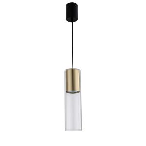 Lampa wisząca złoto-transparentna-czarna Manacor 1xGU10x50W Light Prestige 852182 Lampa wisząca złoto-transparentna-czarna Manacor 1xGU10x50W Light Prestige 852182