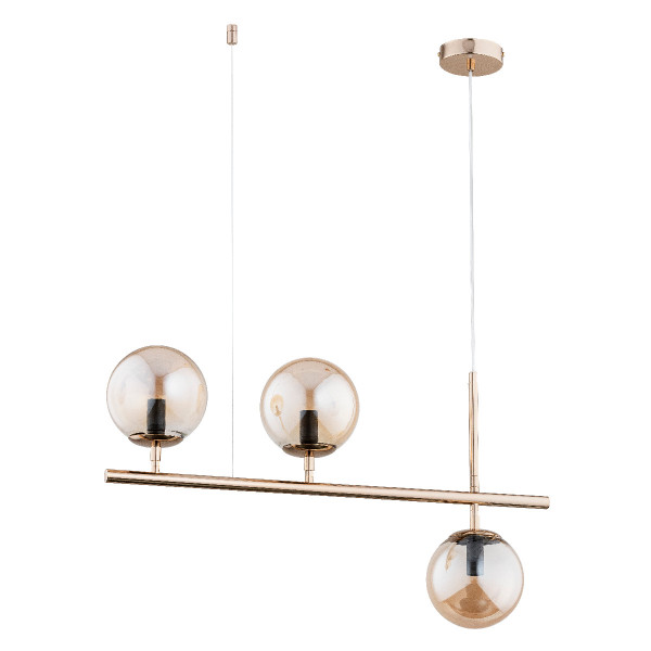 Lampa wisząca złoty antyczna-bursztynowy PALERMO 3xE14x10W Alfa 836354