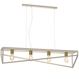 Lampa wisząca złoty połysk Gote 4xE27x15W wym: 125x100x25 cm Luminex 847952 Lampa wisząca złoty połysk Gote 4xE27x15W wym: 125x100x25 cm Luminex 847952