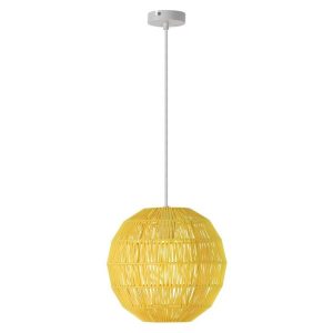 Lampa wisząca żółta Arsena 1xE27x40W wym: 148x30x30 cm Rabalux 959165 Lampa wisząca żółta Arsena 1xE27x40W wym: 148x30x30 cm Rabalux 959165