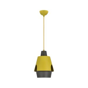 Lampa wisząca żółto-szara FALUN 1xE27x40W wym: 135x22x22 cm Candellux 924145 Lampa wisząca żółto-szara FALUN 1xE27x40W wym: 135x22x22 cm Candellux 924145