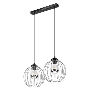 Lampa wisząca Zoya 2-punktowa metalowa srebrna 54629 Lampa wisząca Zoya 2-punktowa metalowa srebrna 54629