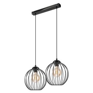 Lampa wisząca Zoya 2-punktowa stalowa czarna 54620 Lampa wisząca Zoya 2-punktowa stalowa czarna 54620