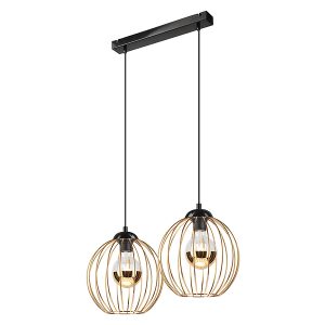 Lampa wisząca Zoya 2-punktowa stalowa złota 54626 Lampa wisząca Zoya 2-punktowa stalowa złota 54626