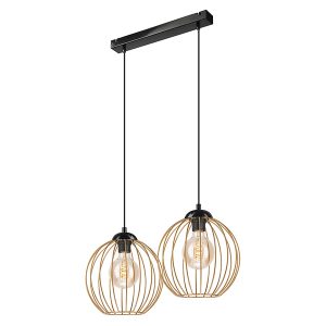 Lampa wisząca Zoya 2-punktowa stalowa złota 54623 Lampa wisząca Zoya 2-punktowa stalowa złota 54623