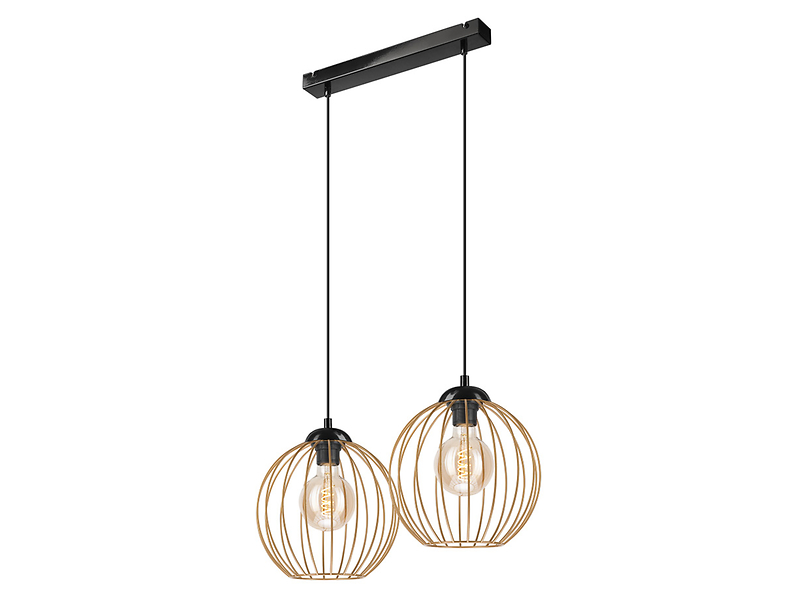 Lampa wisząca Zoya 2-punktowa stalowa złota 54623