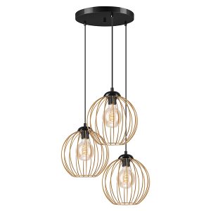 Lampa wisząca Zoya 3-punktowa stalowa złota 54624 Lampa wisząca Zoya 3-punktowa stalowa złota 54624