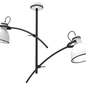 Lampa wisząca ZUMBA 2x60w e27 biały+czarny 796815 Lampa wisząca ZUMBA 2x60w e27 biały+czarny 796815
