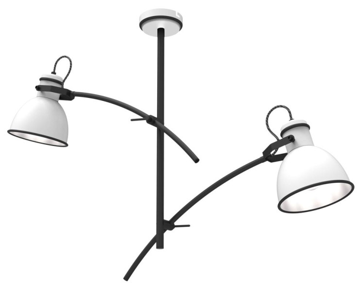 Lampa wisząca ZUMBA 2x60w e27 biały+czarny 796815
