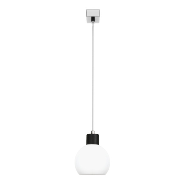 Lampa wisząca zwis EDYLIT biała kula glamour 1xE27 MOKA 14-115 1048785