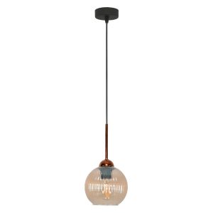 Lampa wisząca zwis EDYLIT bursztynowy klosz loft 1xE27 PION 15-045 1048951 Lampa wisząca zwis EDYLIT bursztynowy klosz loft 1xE27 PION 15-045 1048951