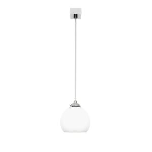 Lampa wisząca zwis EDYLIT chrom biała kula glamour 1xE27 MOKA SILVER 13-685 1048795 Lampa wisząca zwis EDYLIT chrom biała kula glamour 1xE27 MOKA SILVER 13-685 1048795