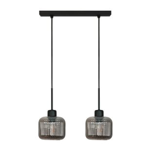 Lampa wisząca zwis EDYLIT grafitowe klosze loft 2xE27 BEKA GREY 15-008 1048919 Lampa wisząca zwis EDYLIT grafitowe klosze loft 2xE27 BEKA GREY 15-008 1048919