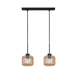 Lampa wisząca zwis EDYLIT loft bursztynowe klosze 2xE27 BEKA AMBER 15-018 1048956 Lampa wisząca zwis EDYLIT loft bursztynowe klosze 2xE27 BEKA AMBER 15-018 1048956