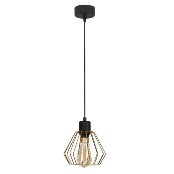 Lampa wisząca zwis EDYLIT loft druciany klosz 1xE27 GIRO 14-305 1048821