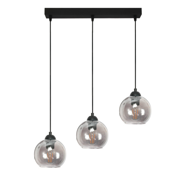 Lampa wisząca zwis EDYLIT loft grafit klosz nad stół 3xE27 VIGA 13-217 1048942