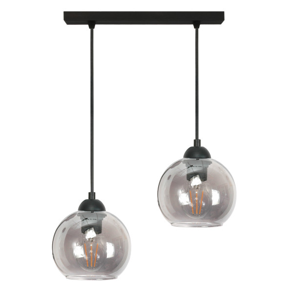 Lampa wisząca zwis EDYLIT loft grafitowe klosze 2xE27 VIGA 13-218 1048833