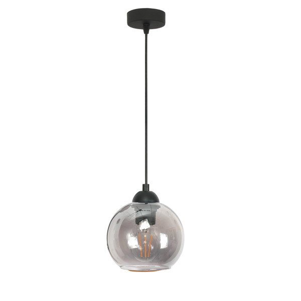 Lampa wisząca zwis EDYLIT loft grafitowy klosz 1xE27 VIGA 13-215 1048800