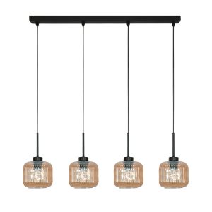 Lampa wisząca zwis EDYLIT loft klosz bursztynowy 4xE27 BEKA AMBER 15-011 1048947 Lampa wisząca zwis EDYLIT loft klosz bursztynowy 4xE27 BEKA AMBER 15-011 1048947