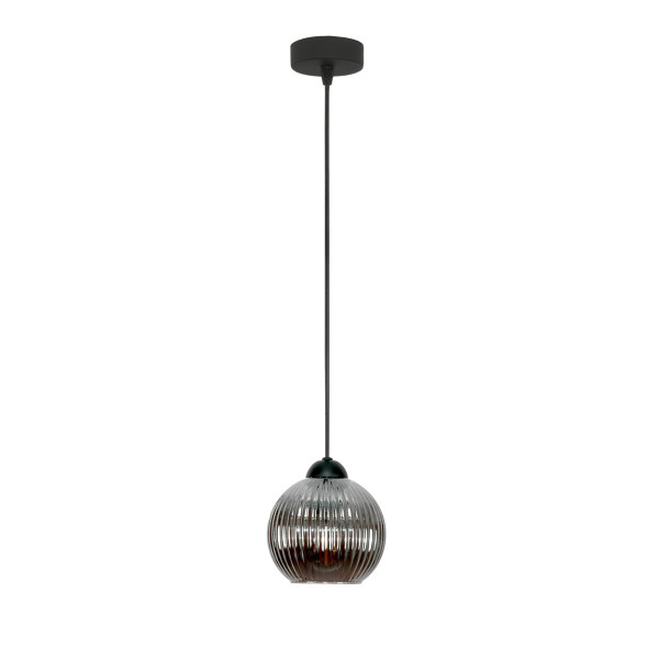 Lampa wisząca zwis EDYLIT loft klosz grafit 1xE27 SFERA 15-055 1048823