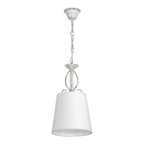 Lampa wisząca zwis EDYLIT retro biały abażur 1xE27 METTE 9-895 1048884