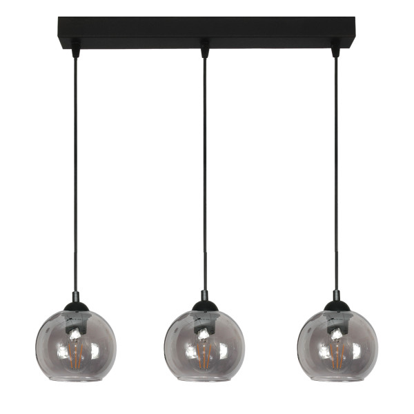 Lampa wisząca zwisy EDYLIT czarna grafitowe kule nad stół 3xE27 MODE 14-292 1048837