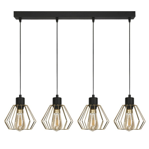Lampa wisząca zwisy EDYLIT loft industrialna nad stół 4xE27 GIRO 14-301 1048912