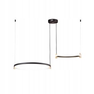 Lampa Wisząca Żyrandol 2 Ringi LED ring Salon Czarna Pilot 302230 Lampa Wisząca Żyrandol 2 Ringi LED ring Salon Czarna Pilot 302230
