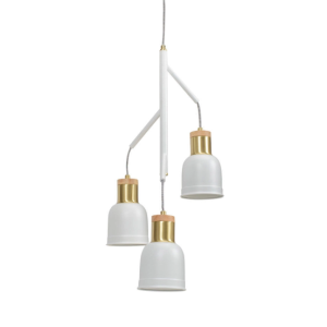 Lampa Wisząca Żyrandol KRAMER 3 Białe Klosze Art Deco Vintage Skandynawska 1053567 Lampa Wisząca Żyrandol KRAMER 3 Białe Klosze Art Deco Vintage Skandynawska 1053567