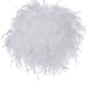 Lampa wisząca żyrandol pióra kula biała 142067 Lampa wisząca żyrandol pióra kula biała 142067